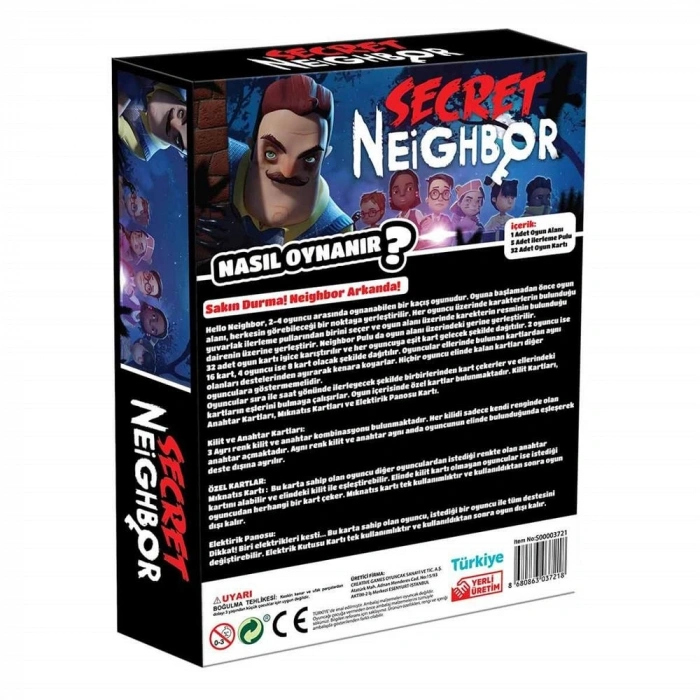 Mey İthalat® S00003721 Smile Games Hello Neighbor Party Game