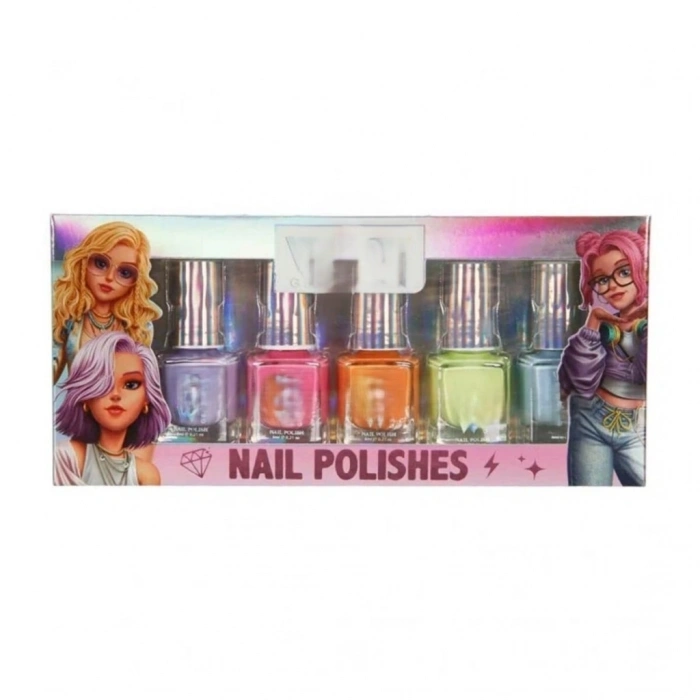 Mey İthalat® S00088543 -Neon Renkli 5li Oje Seti