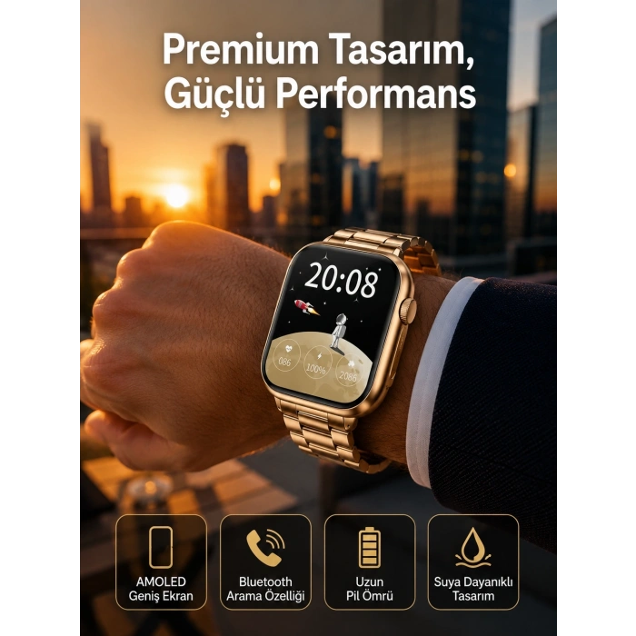Mey İthalat® Sağlık Takipli Akıllı Saat 117 Spor Modlu AMOLED Ekran
