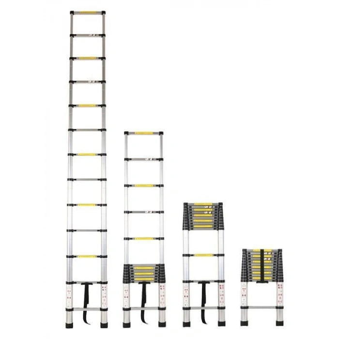 Mey İthalat® Saraylı Teleskopik Merdiven 13 Basamak 3.80 Metre