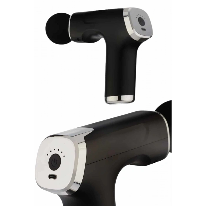 Mey İthalat® Şarjlı Masaj Tabancası 4 Başlıklı Mini Masaj Tabancası ve Masaj Aleti