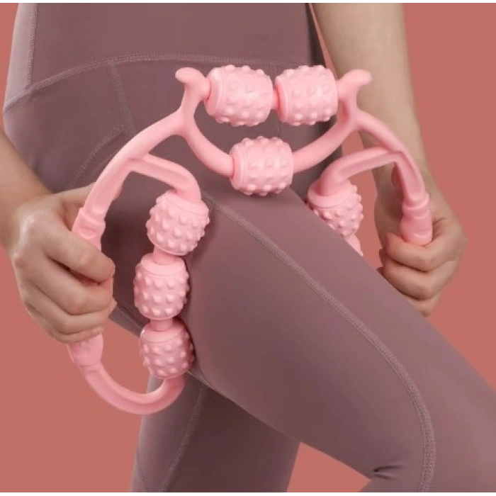 Mey İthalat® Selülit Masaj Aleti 9 Tekerlekli Lenf Drenaj Rulosu