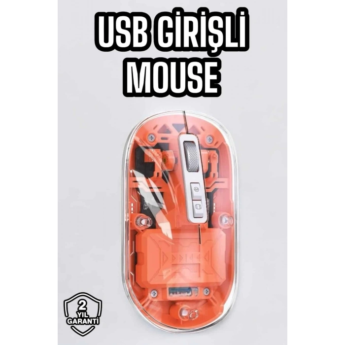 Mey İthalat® Sessiz Kablosuz USB Girişli Mouse Fare Yüksek Performanslı