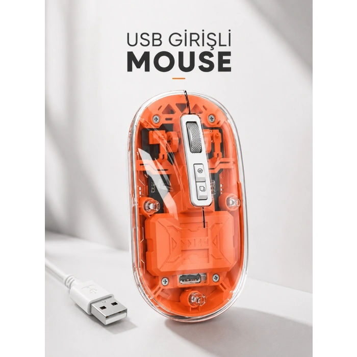 Mey İthalat® Sessiz Kablosuz USB Girişli Mouse Fare Yüksek Performanslı