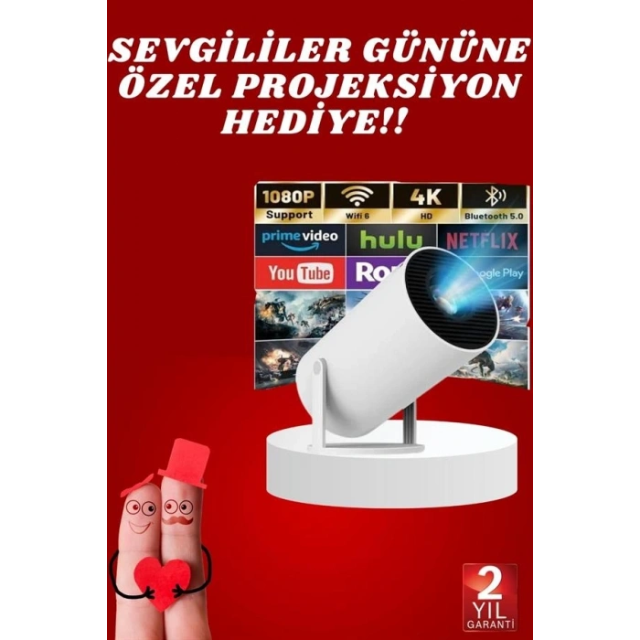 Mey İthalat® Sevgiliye Özel Hediye Ayaklı Sinema Projektörü Projeksiyon Yeni Nesil