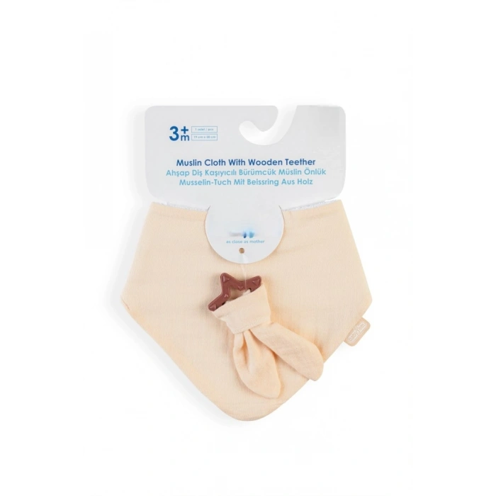 Mey İthalat® Silikon Diş Kaşıyıcılı Müslin Önlük 736 Somon