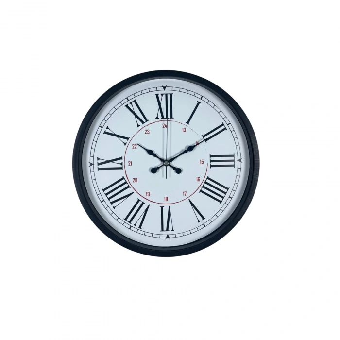 Mey İthalat® Siyah 36 Cm Roma Rakamlı Duvar Saati