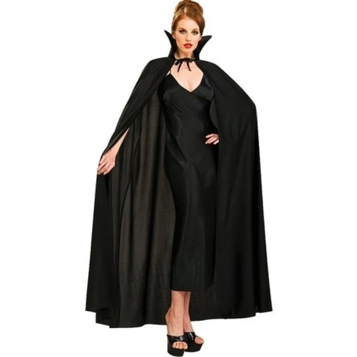 Mey İthalat® Siyah Renk Yakalı Halloween Pelerini 120 cm