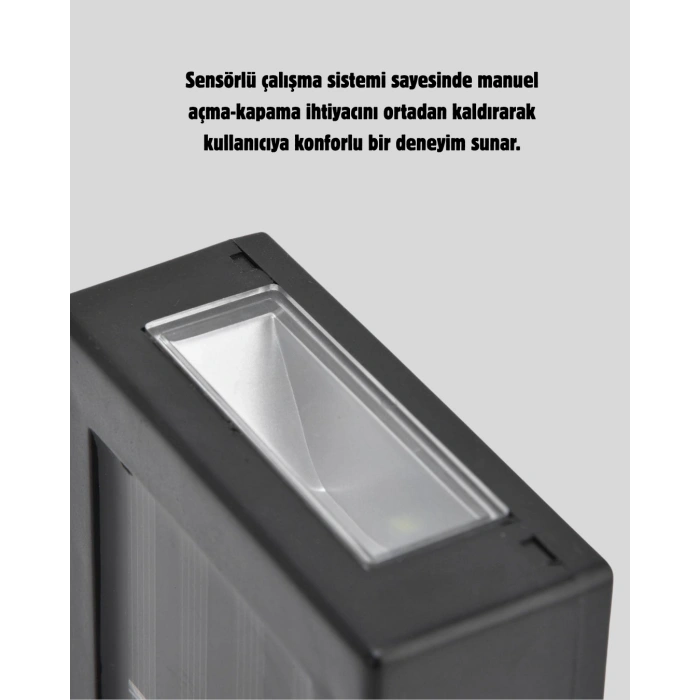 Mey İthalat® Solar Güçlü 6 LED Dış Mekan Lambası – Otomatik Aç/Kapa Işık Sensörlü Aydınlatma