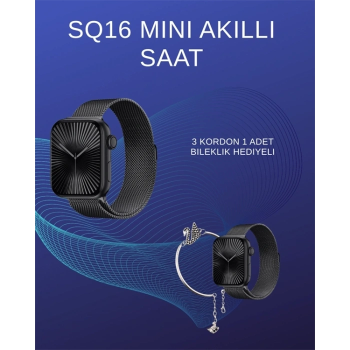 Mey İthalat® SQ-16 Mini Series 10 Akıllı Saat | Spor Modları, Bildirim ve Müzik Kontrolü