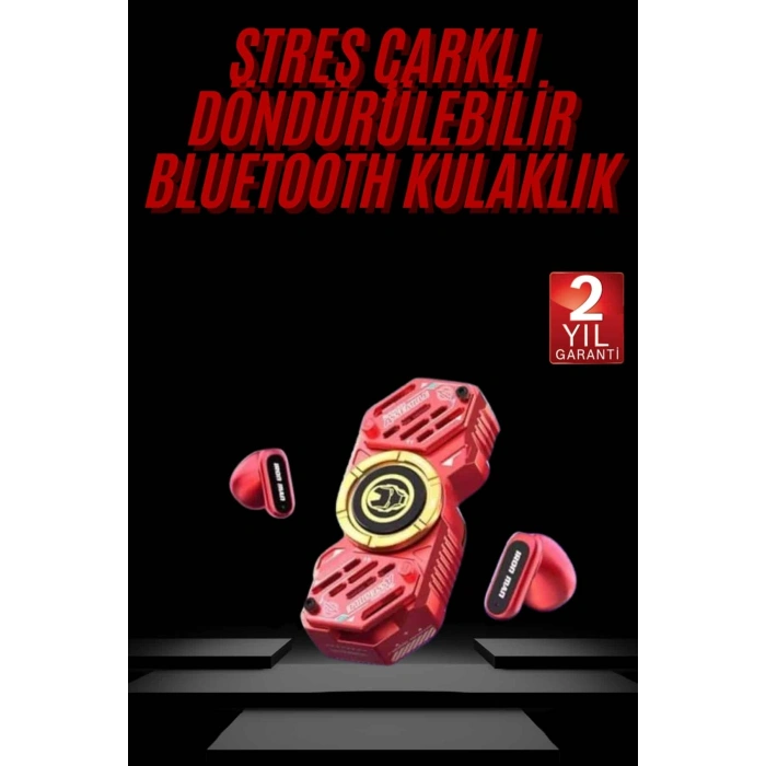 Mey İthalat® Stres Çarklı Oyuncu Kulaklığı Güçlü Bass Gamer Bluetooth Kulaklık Kablosuz