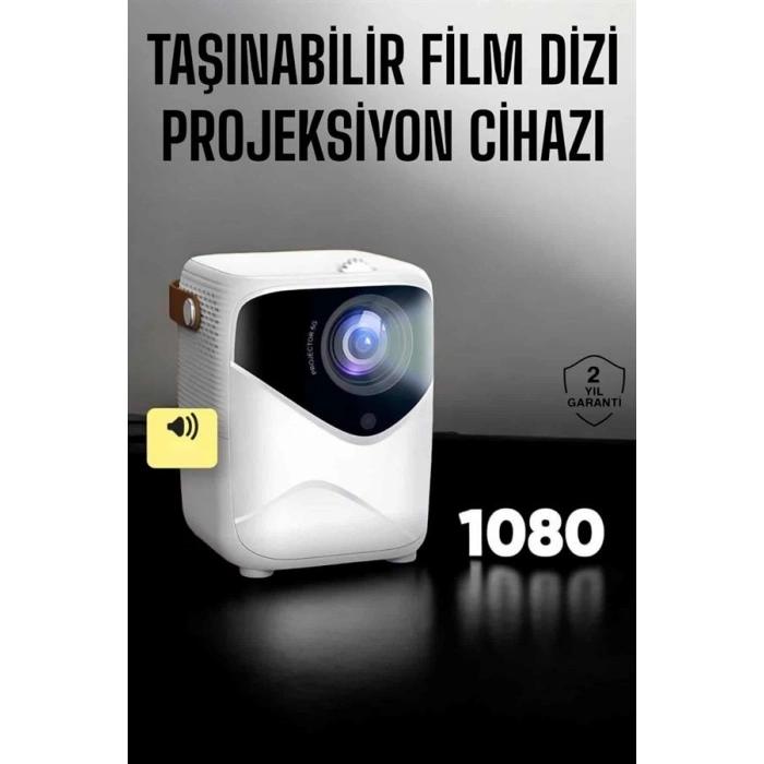 Mey İthalat® Taşınabilir Android Projeksiyon Wifi Destekli 4K Multimedia Tabanlı Ev Ve Ofis Tipi