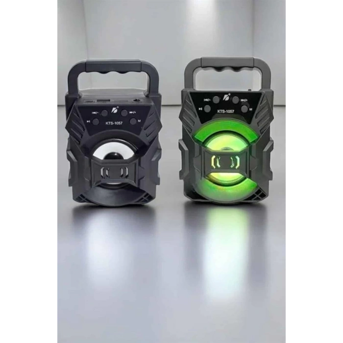 Mey İthalat® Taşınabilir Bluetooth Hoparlör Led Işıklı Uzun Pil Ömrü