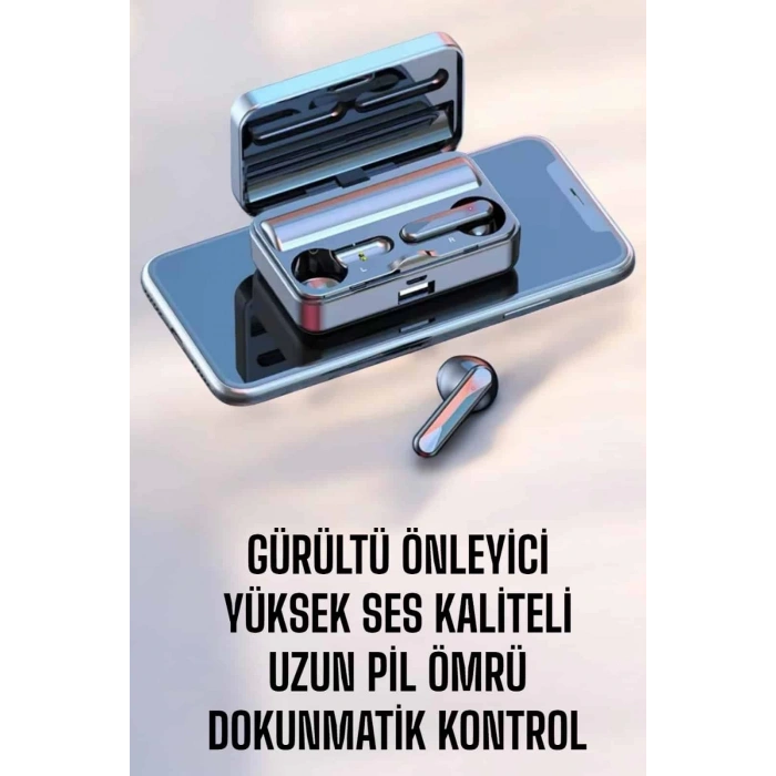 Mey İthalat® Telefon Standlı Bluetooth Kulaklık Aynalı Yüksek Ses Kaliteli