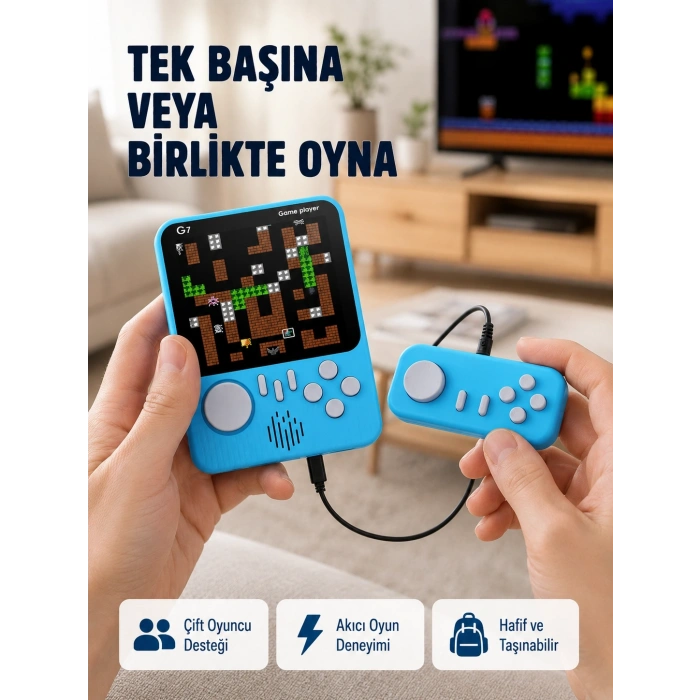 Mey İthalat® TV Bağlantılı Çift lu Şarjlı Retro Gamepad Seti