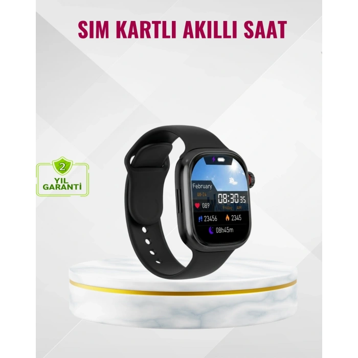 Mey İthalat® Uyku Takipli GPS’li SIM Kart Destekli Akıllı Saat