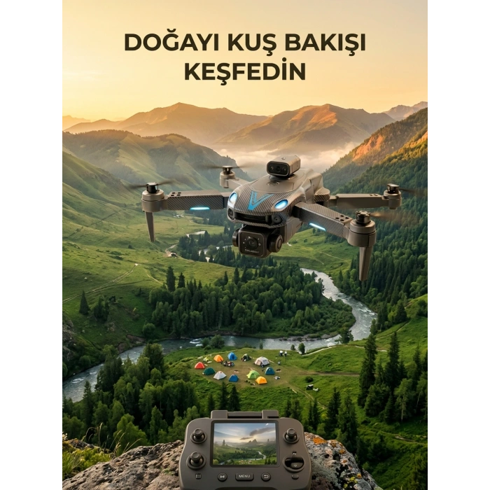 Mey İthalat® Uzaktan Kumandalı Çift Kameralı Hobi ve Fotoğraf Droneu