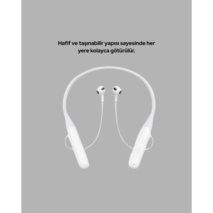 Mey İthalat® Uzun Süre Dayanıklı Manyetik Başlıklı Bluetooth Kulaklık