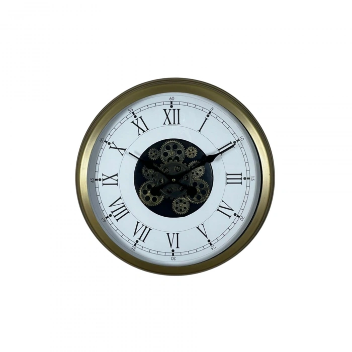 Mey İthalat® Vintage Roma Rakamlı 60 Cm Çarklı Duvar Saati