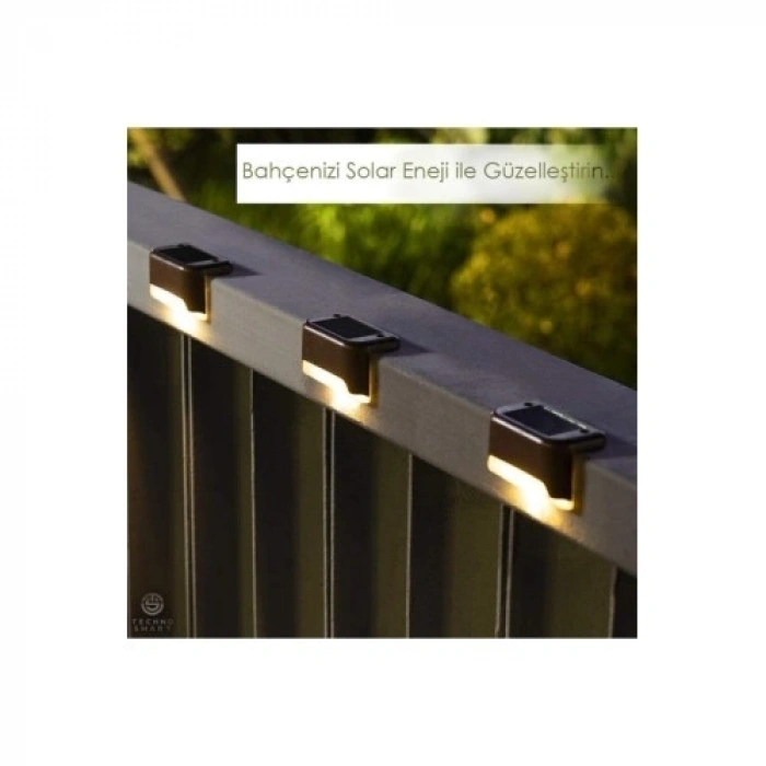 Mey İthalat® WaterProof Solar Merdiven Lambası 4 Adet