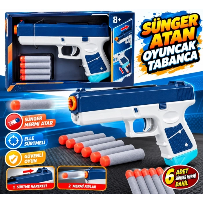 Mey İthalat® WY2105B SÜNGER ATAN OYUNCAK TABANCA