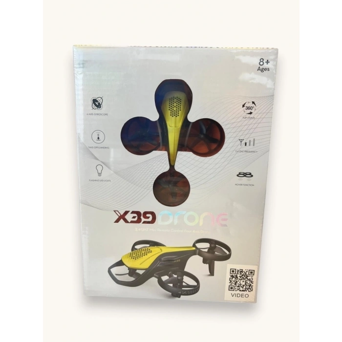 Mey İthalat® X39 UZAKTAN KUMANDALI 4 PERVANELİ DRONE