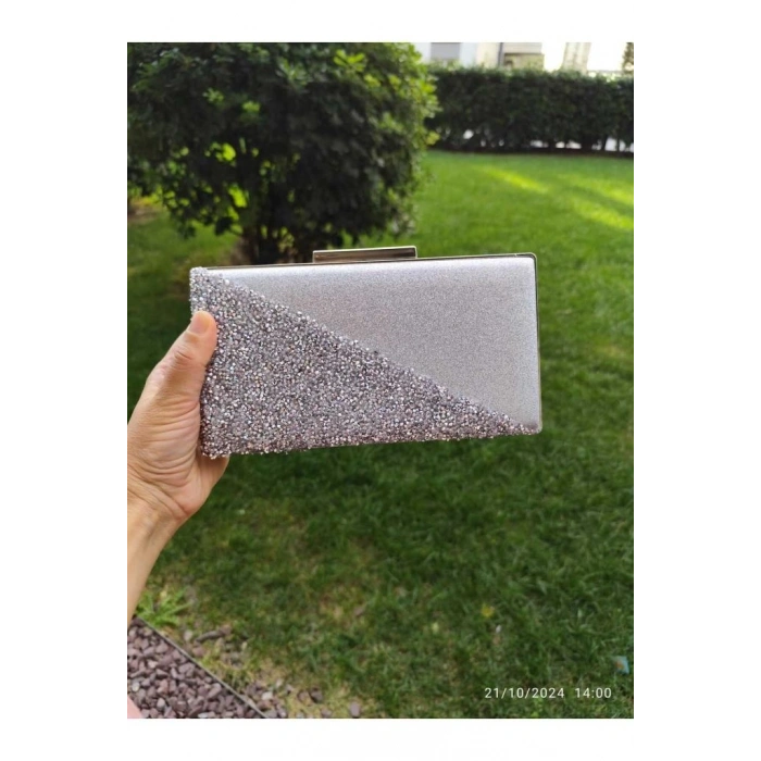 Mey İthalat® Yarım Taşlı Kutu Abiye Çanta
