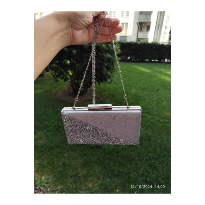Mey İthalat® Yarım Taşlı Kutu Abiye Çanta