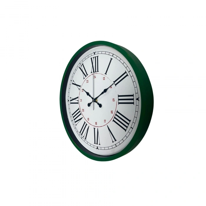Mey İthalat® Yeşil 36 Cm Modern Şık Duvar Saati