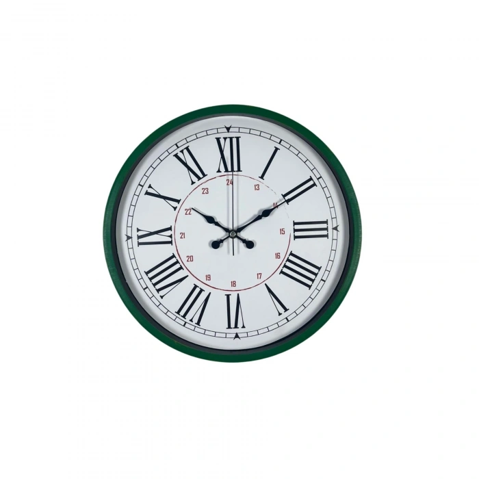 Mey İthalat® Yeşil 36 Cm Modern Şık Duvar Saati