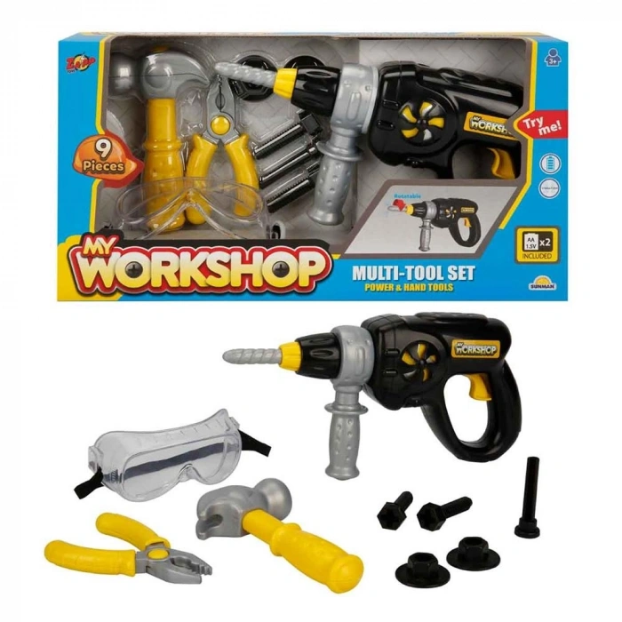Mey İthalat® Zapp Toys My Workshop Matkaplı Tamir Seti 9 Parça