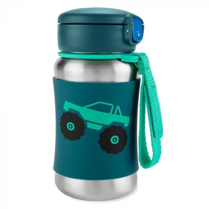 Mey İthalat®   Zoo Pipetli Paslanmaz Çelik Suluk 350 ml Kamyon