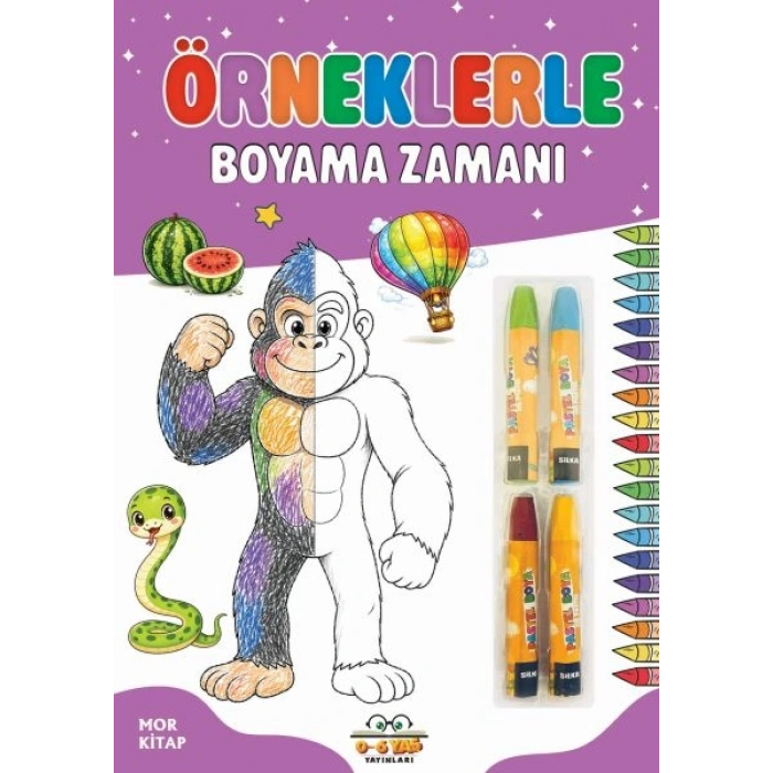 Örneklerle Boyama Zamanı - Mor Kitap