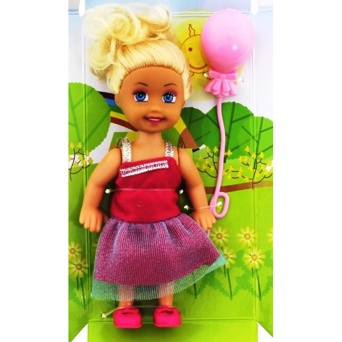 Pembe Balonlu Sarışın Mini Bebek