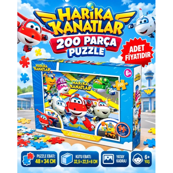 Puzzle 200 Parça  Harika Kanatlar