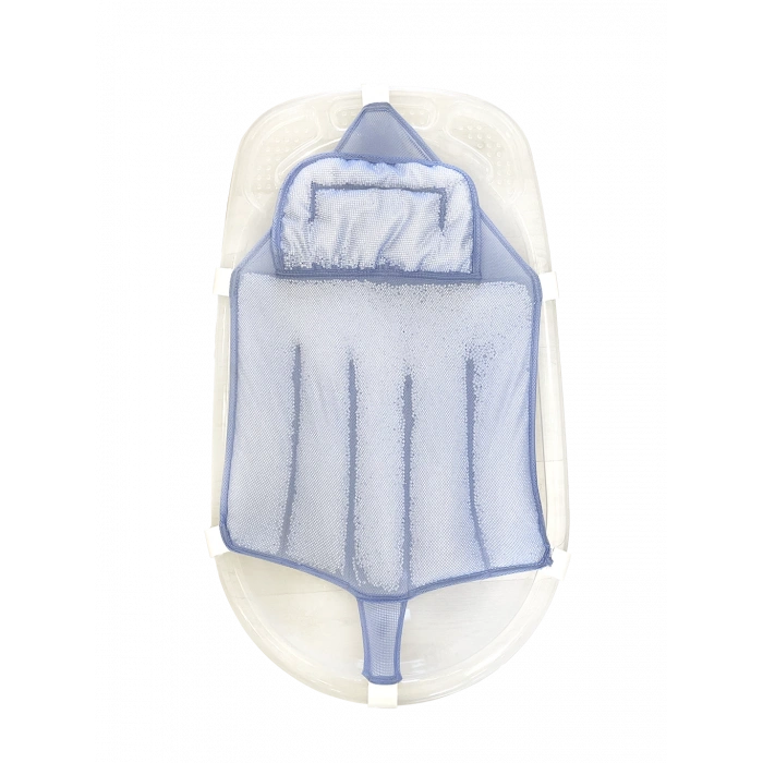 Sema Baby Köpüklü Kafa Destekli Bebek Banyo Filesi - Mavi