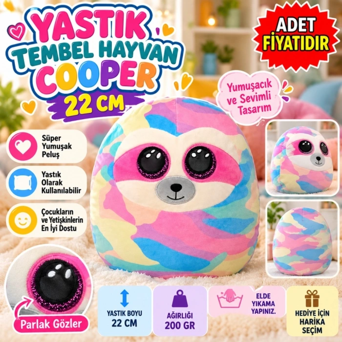 Yastık Tembel Hayvan Cooper 22 cm