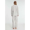 Anıl Kare Desenli Pamuklu Gömlek Pijama Takımı
