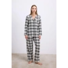 Arias Closet Kareli Flanel Görünümlü Uzun Kollu 2li Pijama Takımı