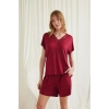 Arias Closet Kısa Kollu Dantelli V Yaka Şort Pijama Takımı