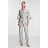 Arias Closet Sabahlık Atlet ve Pantolon Takım Pamuklu Pijama Set