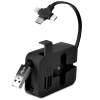 Cep Tipi Telefon Tutuculu Makaralı Uzayıp Kısalabilen 3ü 1 Arada USB Şarj Kablosu