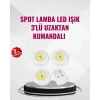 CEYLAN ADAM 3 Lü Pilli Kablosuz Led Spot Lamba Seti Kumandalı Kolay Montaj Aydınlatma