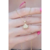 CEYLAN ADAM 316L Çelik Gold Renk Açılır Midye Model Kadın Kolye