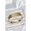 CEYLAN ADAM 316L Çelik Gold Renk Vintage Model Kadın Kelepçe Bileklik