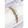 CEYLAN ADAM 316L Çelik Halat Zincir Model Gold Renk Kadın Bileklik