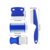 CEYLAN ADAM 4lü Bit Pire Tarağı Set Kedi Köpek Evcil Hayvan Tüy Toplayıcı Mavi