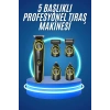 CEYLAN ADAM 5 Başlıklı Şarjlı Tıraş Makinesi Kablosuz Saç Sakal Burun Tıraşına Uygun