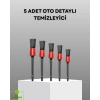 CEYLAN ADAM 5 Parça Detay Temizlik Fırçası Seti Jant Motor Havalandırma İç Dış Temizlik