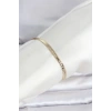 Mey İthalat® CM 14K Gold Renk Lazerli Yassı Zincir Model Kadın Bileklik